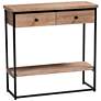 Silas 31 1/2" Wide Natural Brown Wood 2-Drawer Console Table