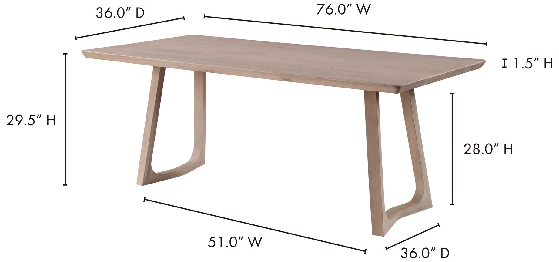Silas Dining Table White Oak