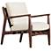 Silas Osaka Blanco Leather and Ash Wood Chair