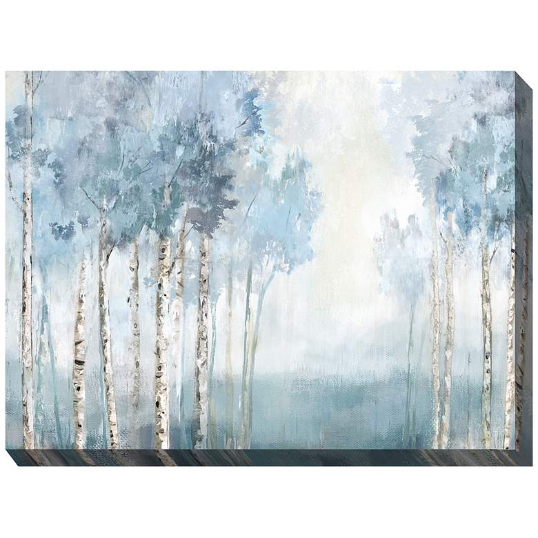 Silent Blue 40&quot; Wide All-Weather Outdoor Canvas Wall Art