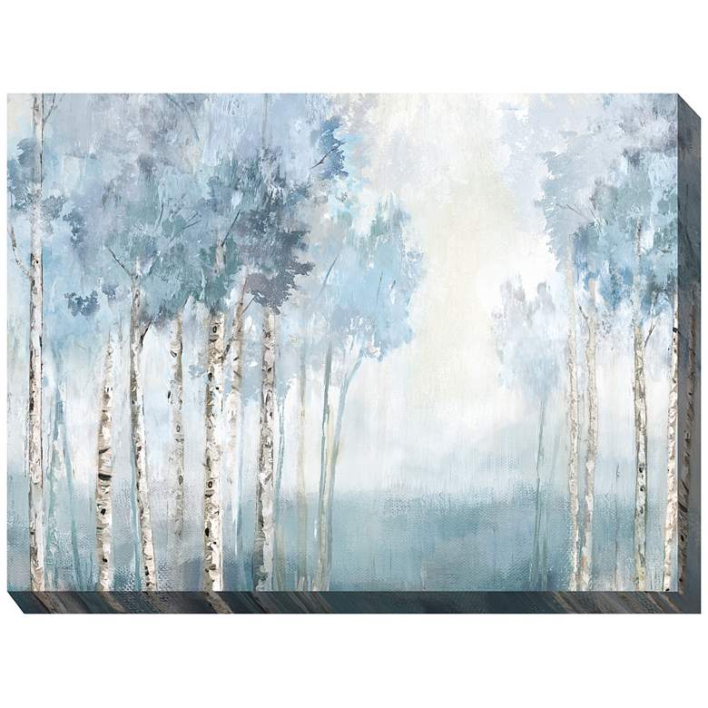 Image 1 Silent Blue 40" Wide All-Weather Outdoor Canvas Wall Art