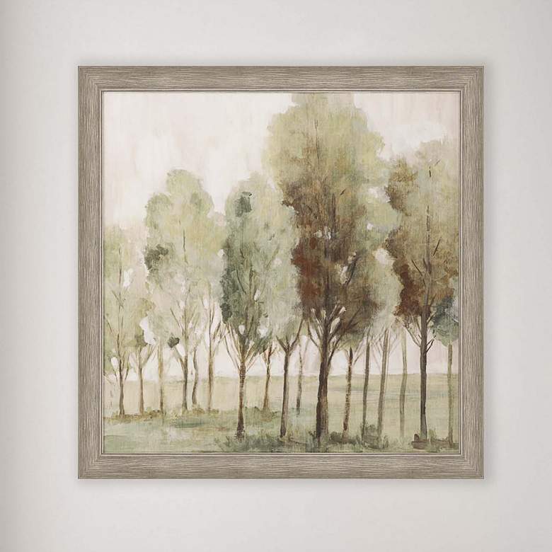 Image 1 Silent Fall 40" Square Framed Giclee Wall Art