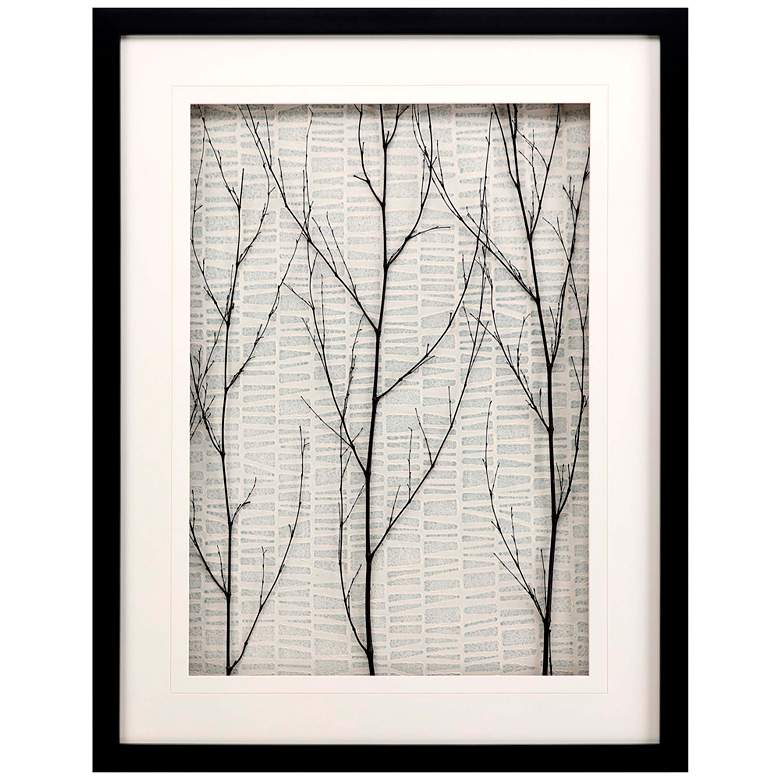 Image 3 Silent Tree 43" High Framed Mixed Media Shadow Box Wall Art