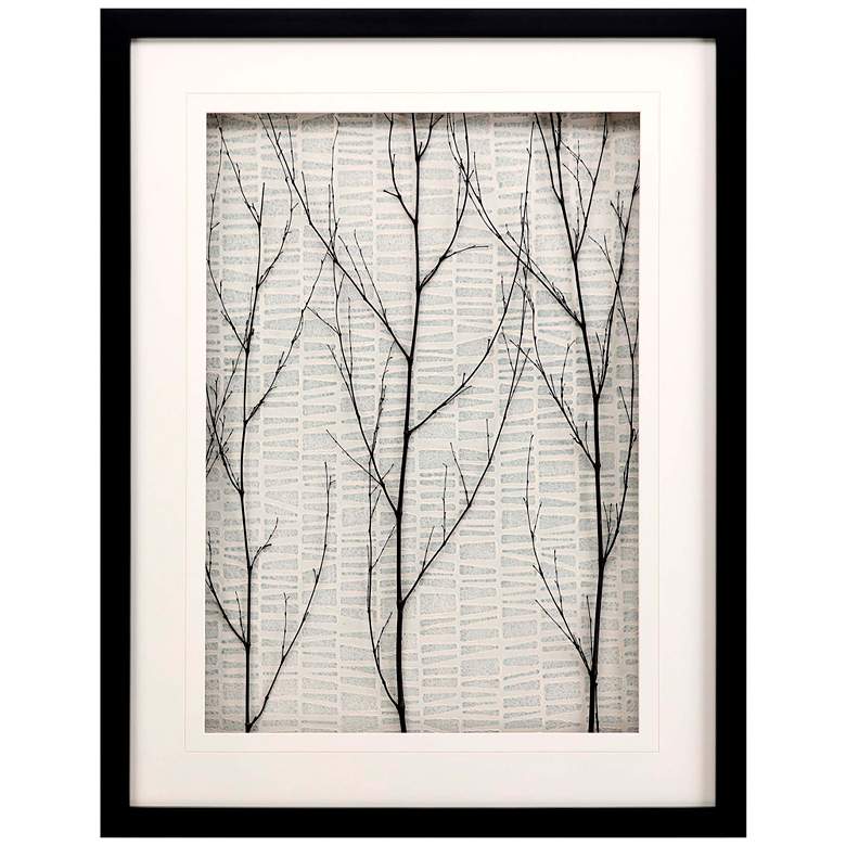 Image 3 Silent Tree 43 inch High Framed Mixed Media Shadow Box Wall Art