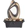 Silhouette 10" High Bronze LED Lighted Tabletop Fountain