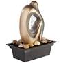 Silhouette 10" High Bronze LED Lighted Tabletop Fountain