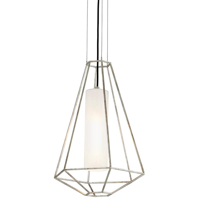 Image 1 Silhouette 16" Wide Silver Leaf Pendant Light
