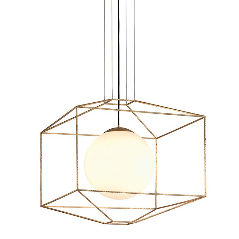 Image 1 Silhouette 25" Wide Gold Leaf Iron Pendant Light