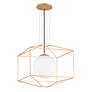 2_Silhouette 25" Wide Gold Leaf Iron Pendant Light more views