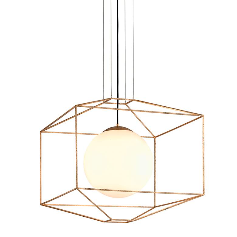 Image 3 Silhouette 25" Wide Gold Leaf Iron Pendant Light more views