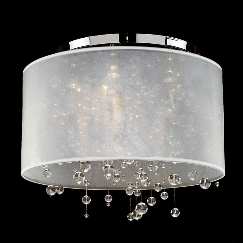Image 1 Silhouette 6-Light Sheer Organza Shade Ceiling Light
