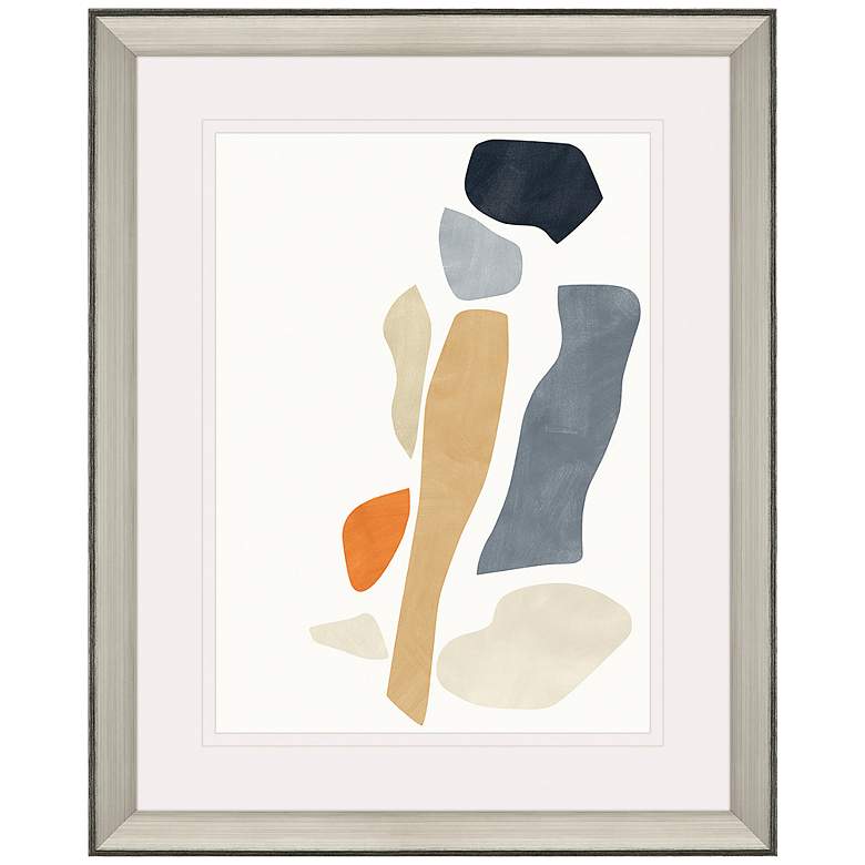 Image 1 Silhouette Blocks Reflect 44" Wide Framed Giclee Wall Art