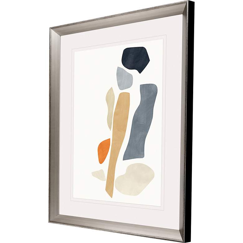 Image 3 Silhouette Blocks Reflect 44" Wide Framed Giclee Wall Art more views