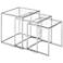 Silhouette Set of 3 Glass and Chrome Nesting Accent Tables