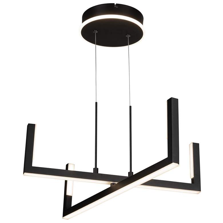Image 1 Silicon Valley Collection Integrated LED Chandelier, Black