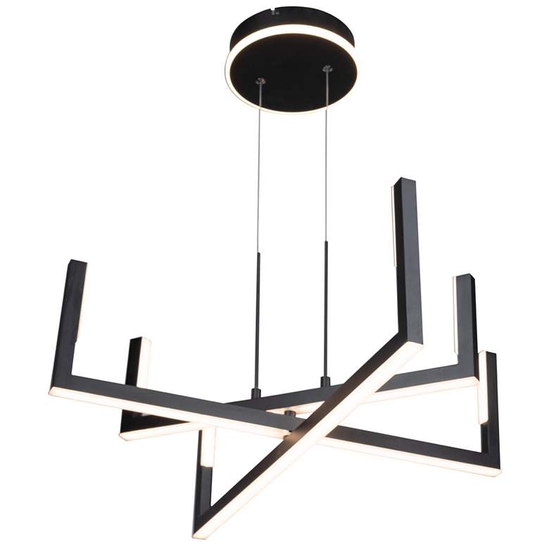 Image 1 Silicon Valley Collection Integrated LED Chandelier, Black