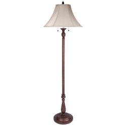 Silk Shade Double Pull Traditional Floor Lamp