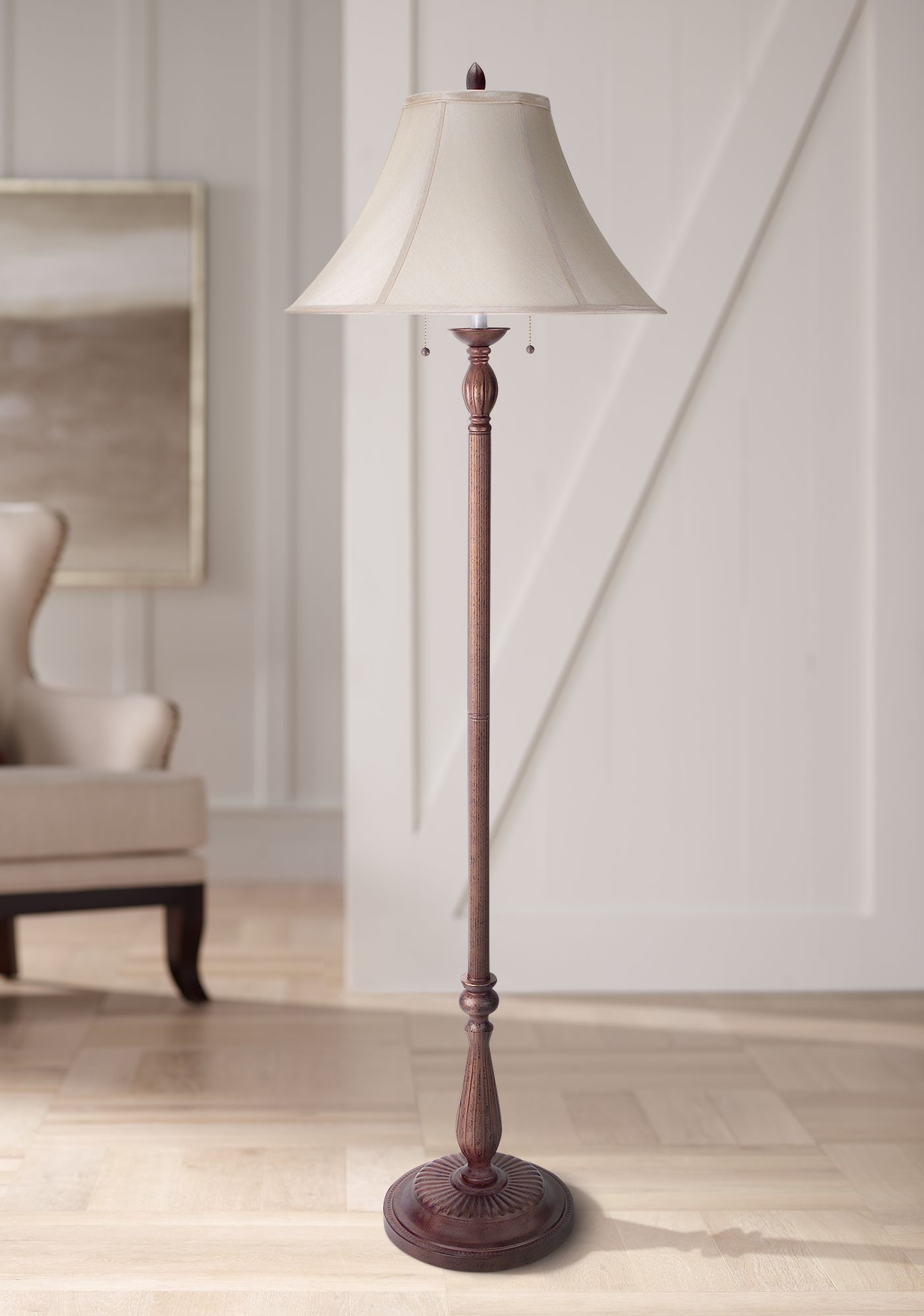 silk floor lamp