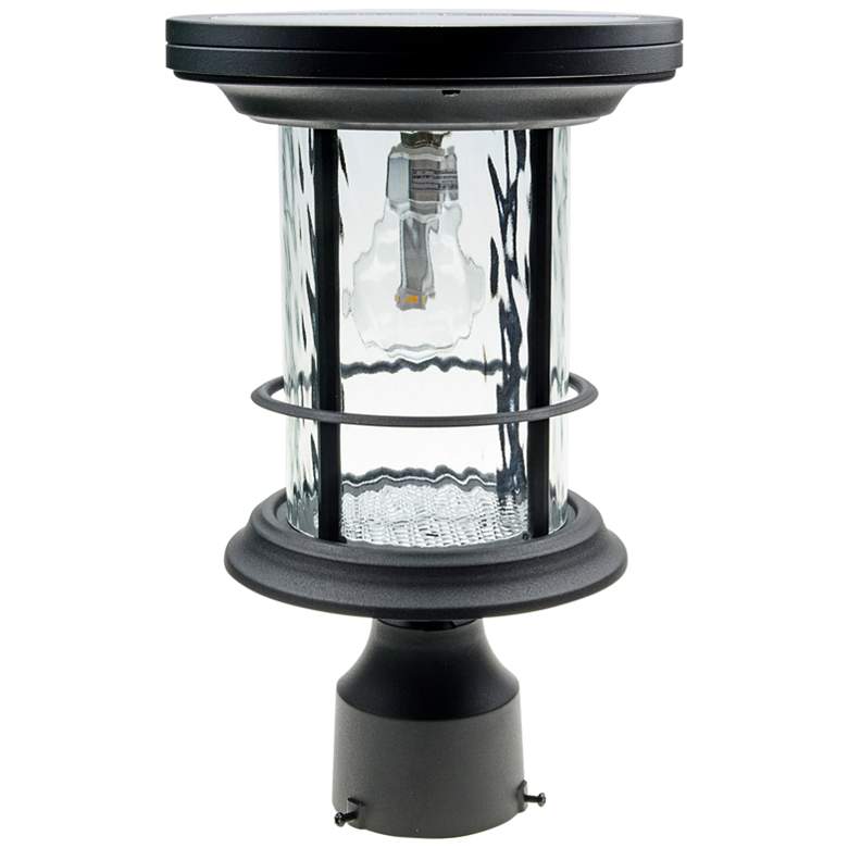 Image 3 Silo 10 1/4" High Black LED Solar Outdoor Light more views