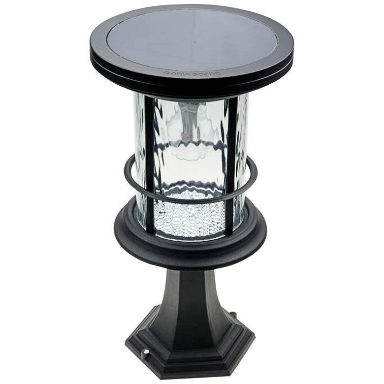 Image 5 Silo 10 1/4" High Black LED Solar Outdoor Light more views