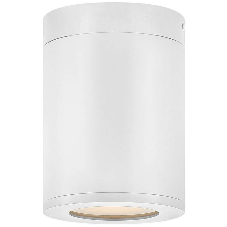 Image 1 Silo 5 inchW Satin White Cylindrical LED Outdoor Ceiling Light