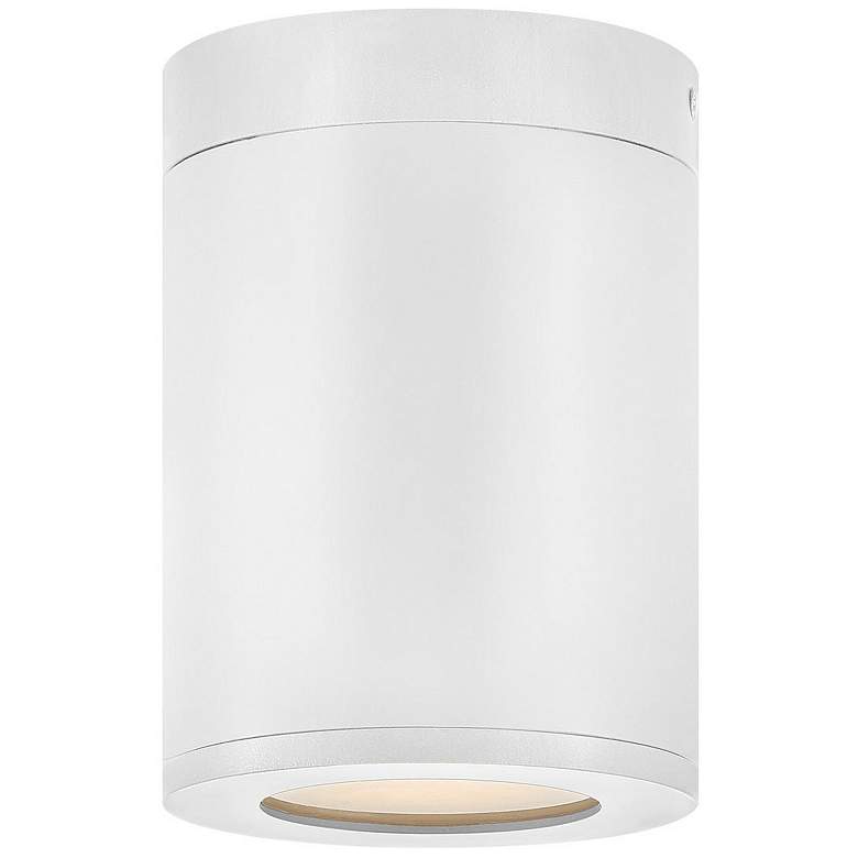 Image 1 Silo 5 inchW Satin White Cylindrical LED Outdoor Ceiling Light