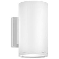 Silo 8&quot; High Satin White Cylindrical LED Outdoor Wall Light
