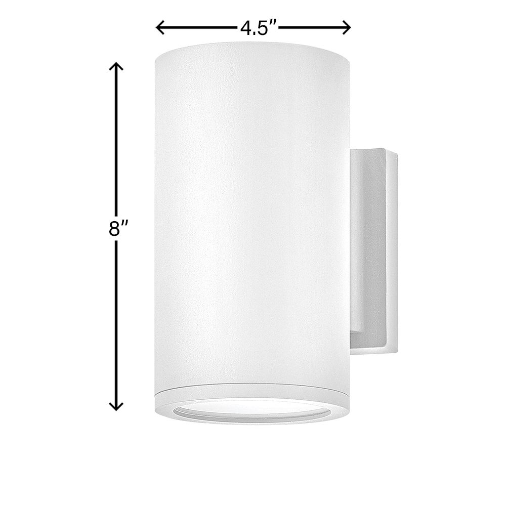 Silo 8" High Satin White Cylindrical LED Outdoor Wall Light