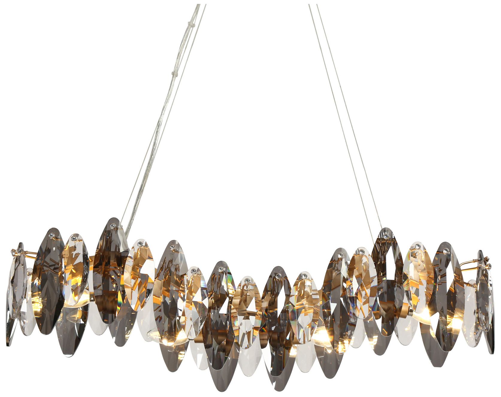 Image 3 Siluchy 4-Light Crystal Island Chandelier more views
