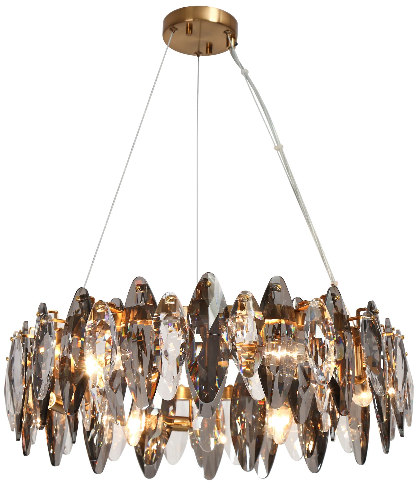 Image 2 Siluchy 6-Light Crystal Drum Chandelier
