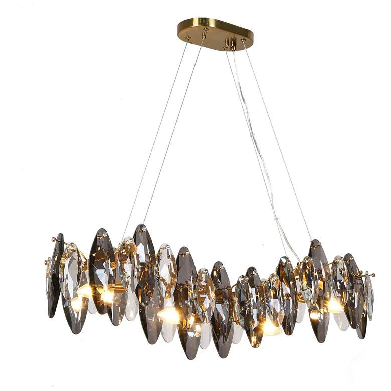 Image 1 Siluchy 6-Light Crystal Island Chandelier