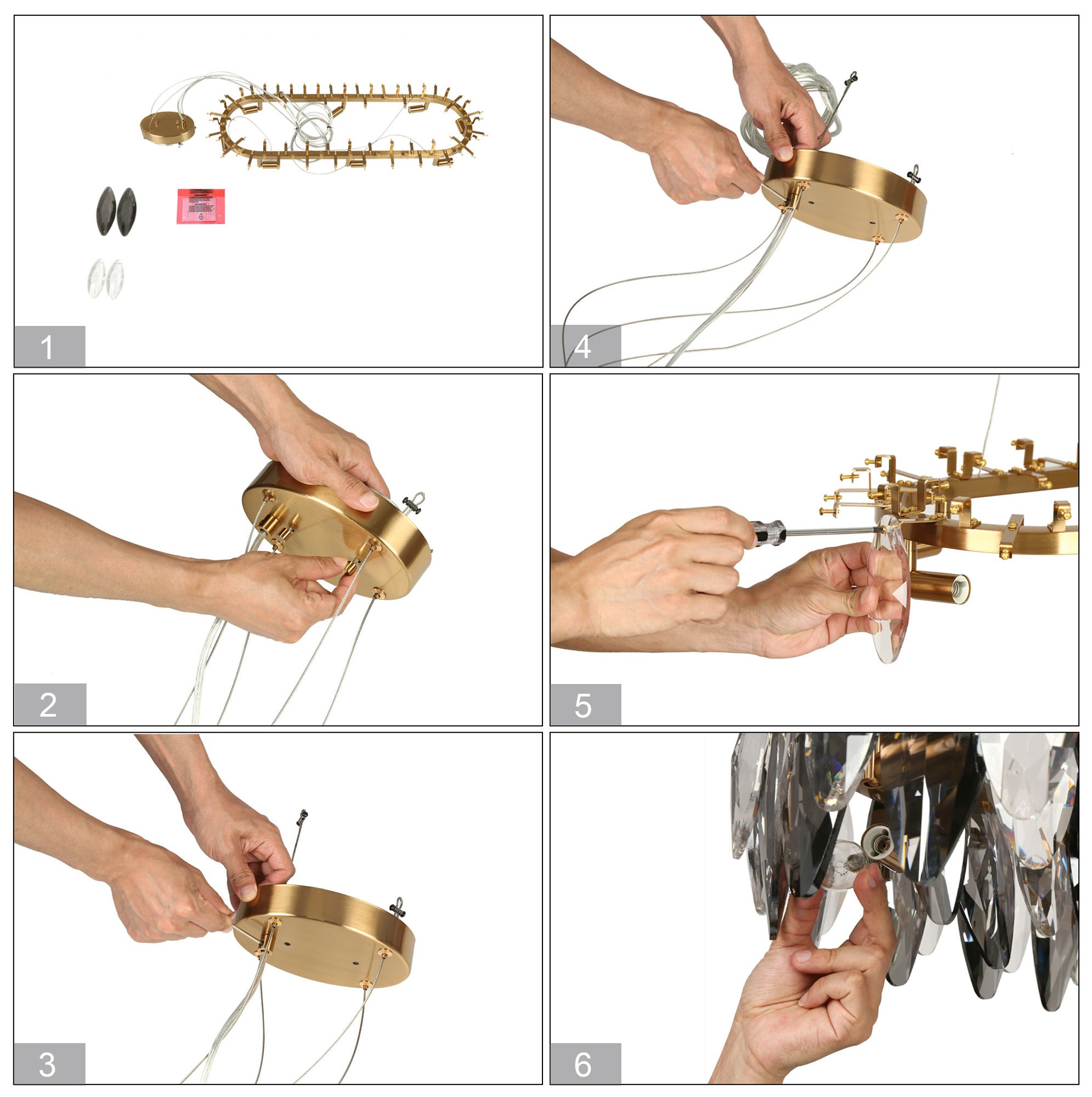 Siluchy 8-Light Crystal Island Chandelier