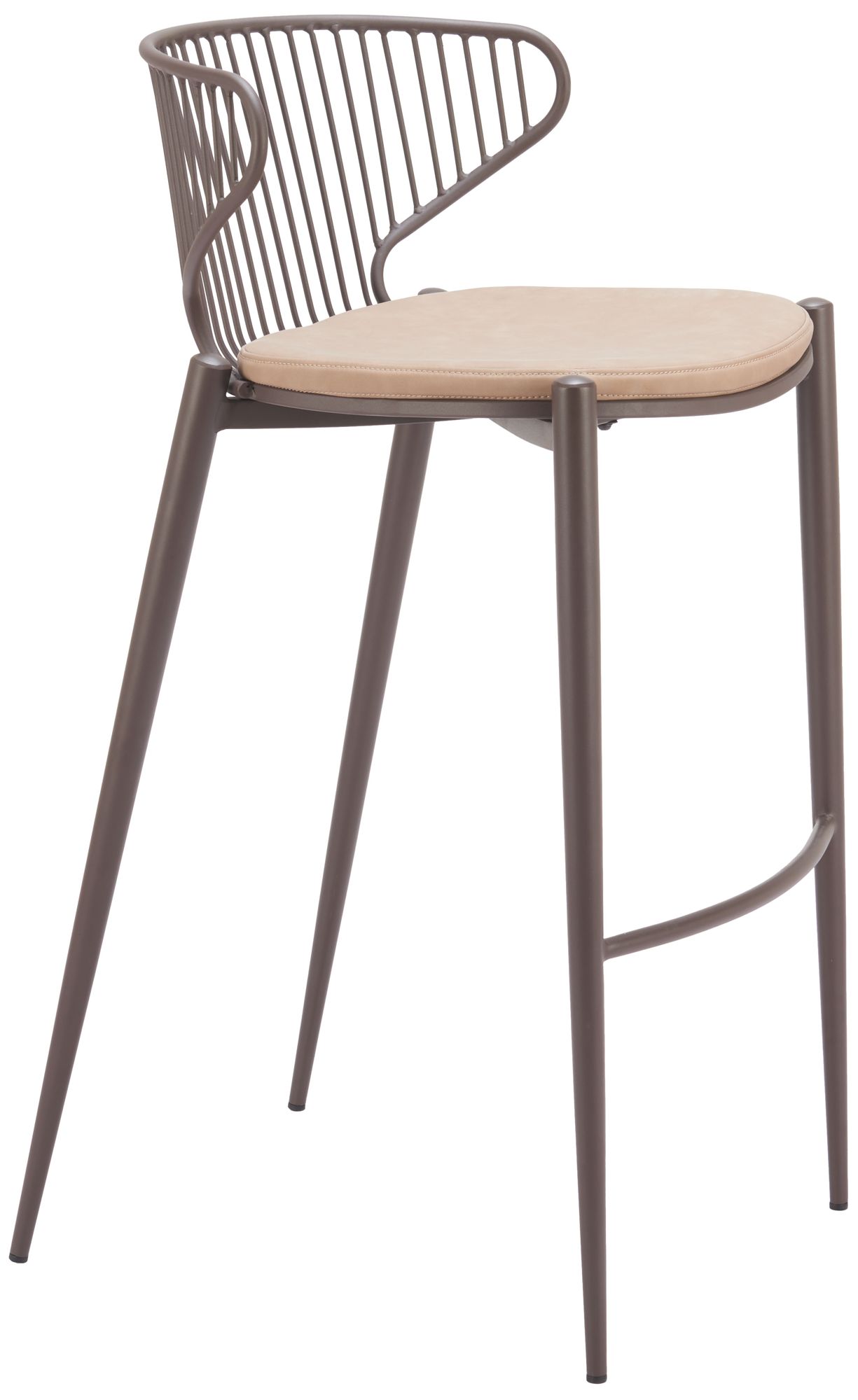 Image 2 Silues Barstool (Set of 2) Taupe & Brown more views