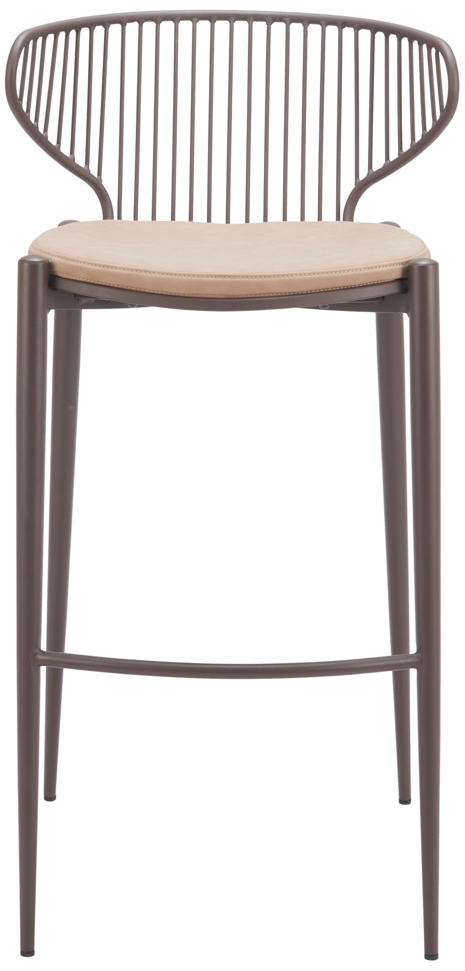 Image 4 Silues Barstool (Set of 2) Taupe & Brown more views