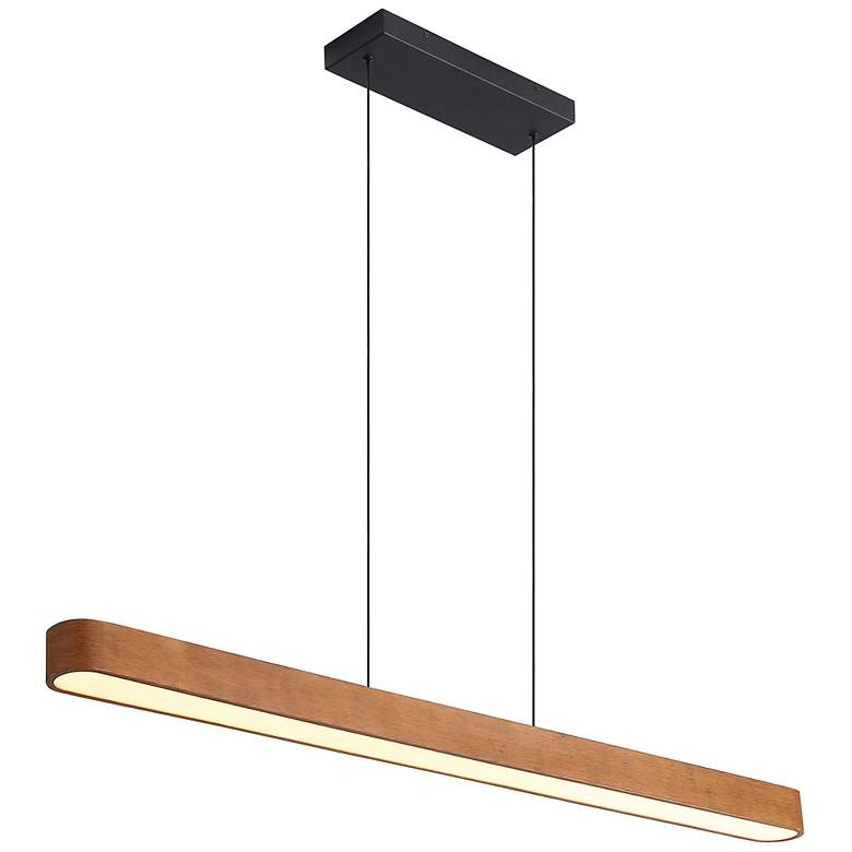 Image 7 Silva 48" LED Pendant in Walnut with No Shade more views