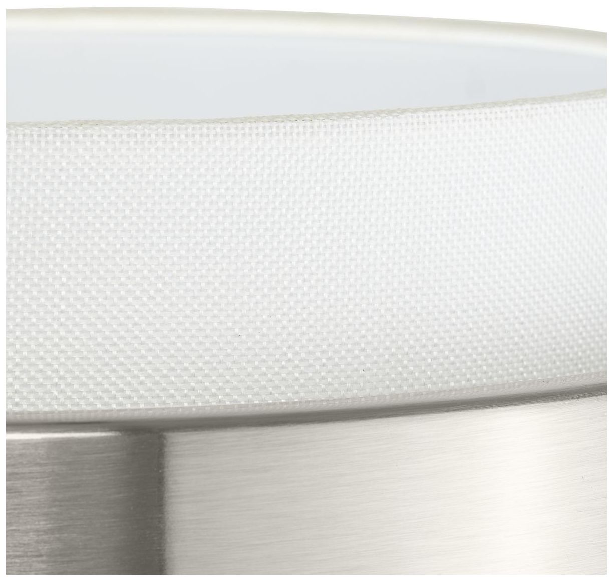 Silva Collection One-Light White Linen Shade Pendant