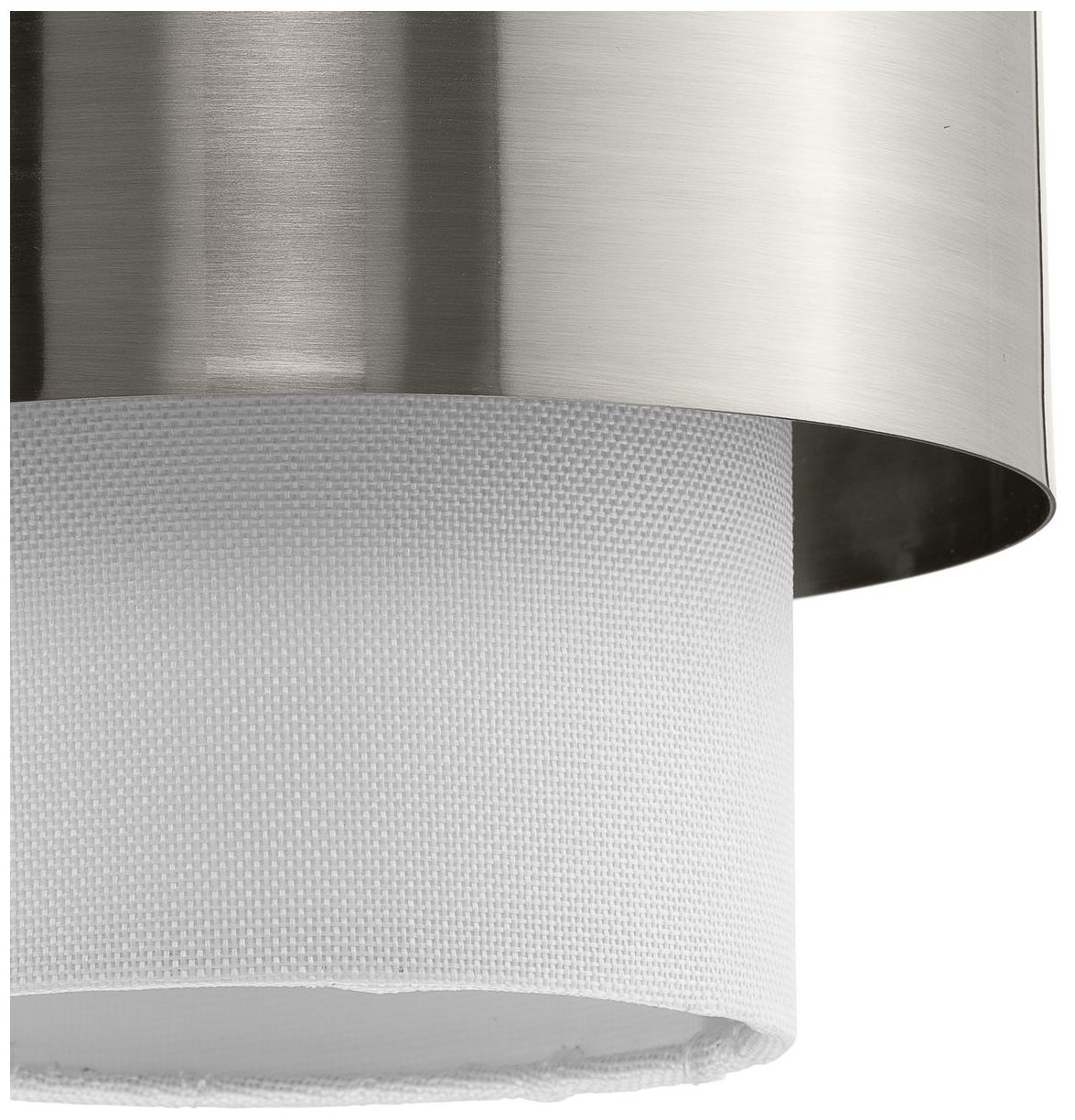 Silva Collection One-Light White Linen Shade Pendant