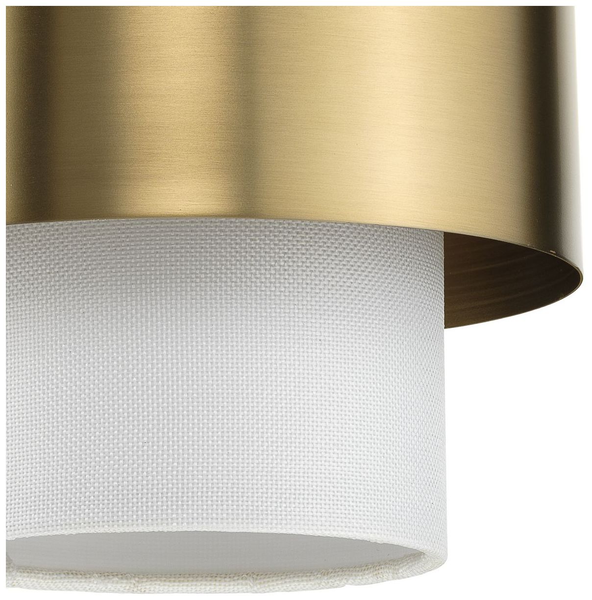 Silva Collection One-Light White Linen Shade Pendant