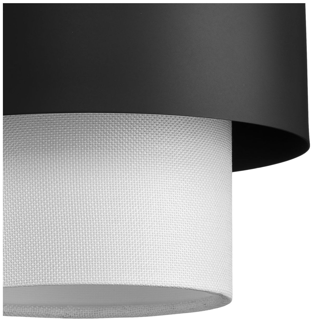 Image 6 Silva Collection One-Light White Linen Shade Pendant more views