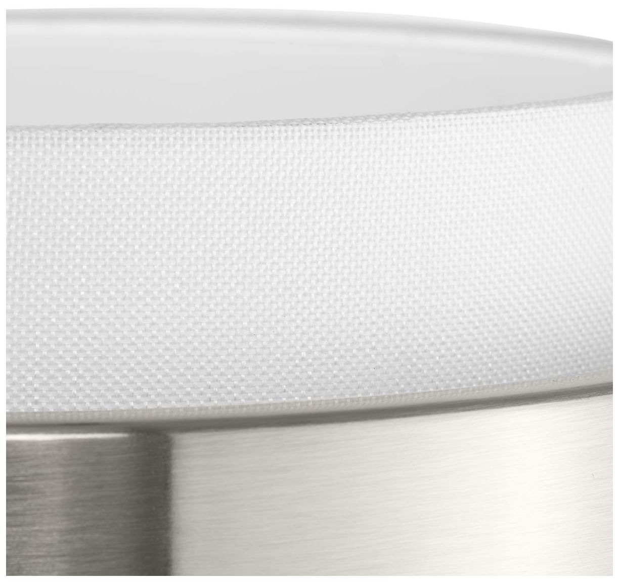Silva Collection Three-Light White Linen Shade Pendant