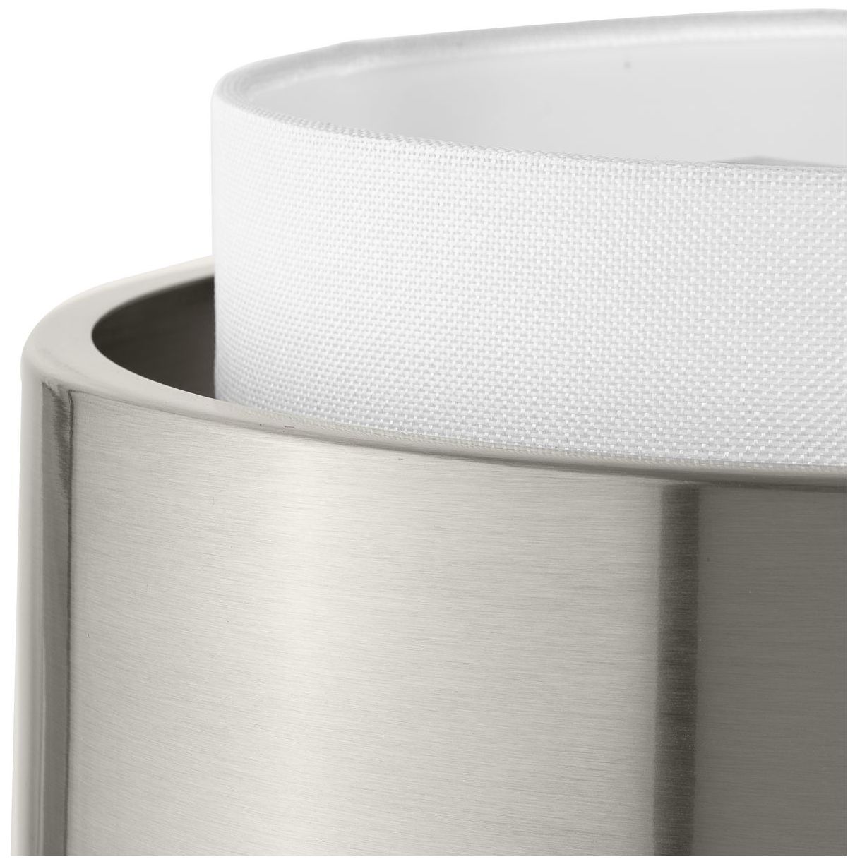 Silva Collection Three-Light White Linen Shade Pendant