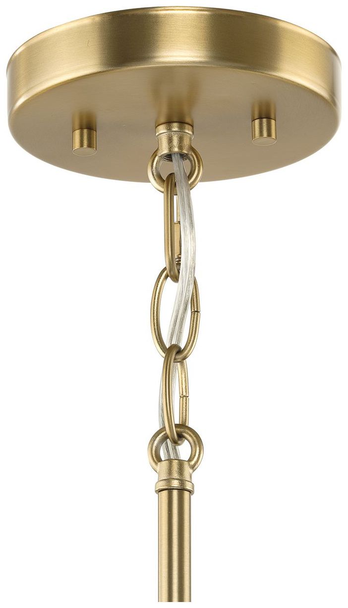 Image 7 Silva Collection Three-Light White Linen Shade Pendant more views