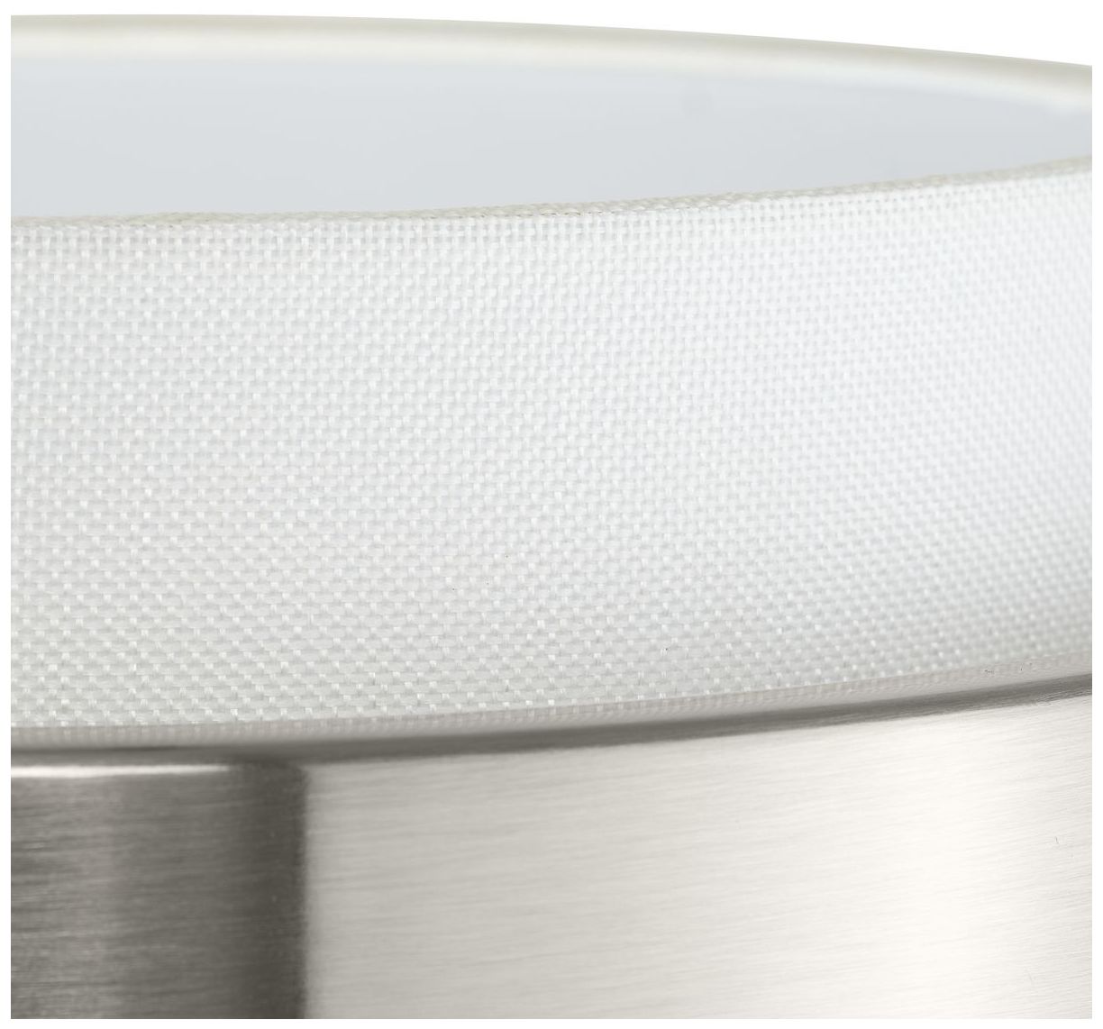 Silva Collection Three-Light White Linen Shade Pendant