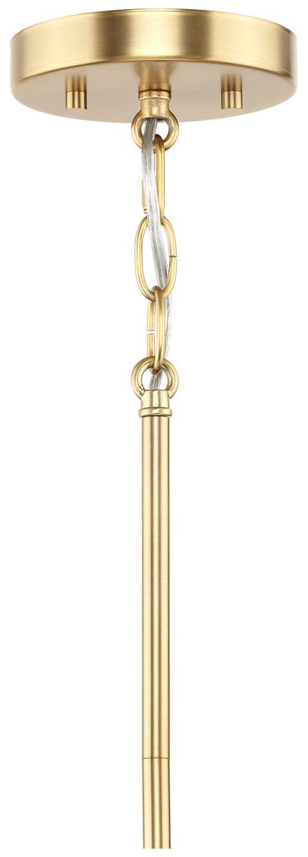 Silva Collection Three-Light White Linen Shade Pendant