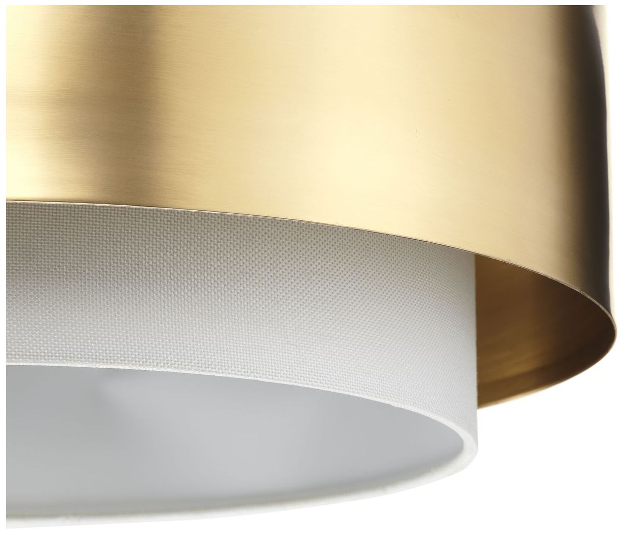 Silva Collection Three-Light White Linen Shade Pendant