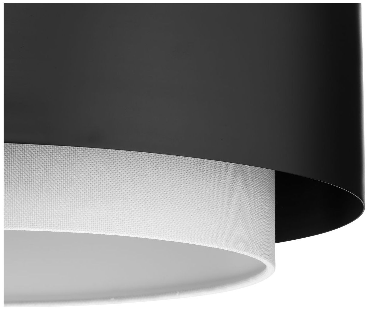 Silva Collection Three-Light White Linen Shade Pendant