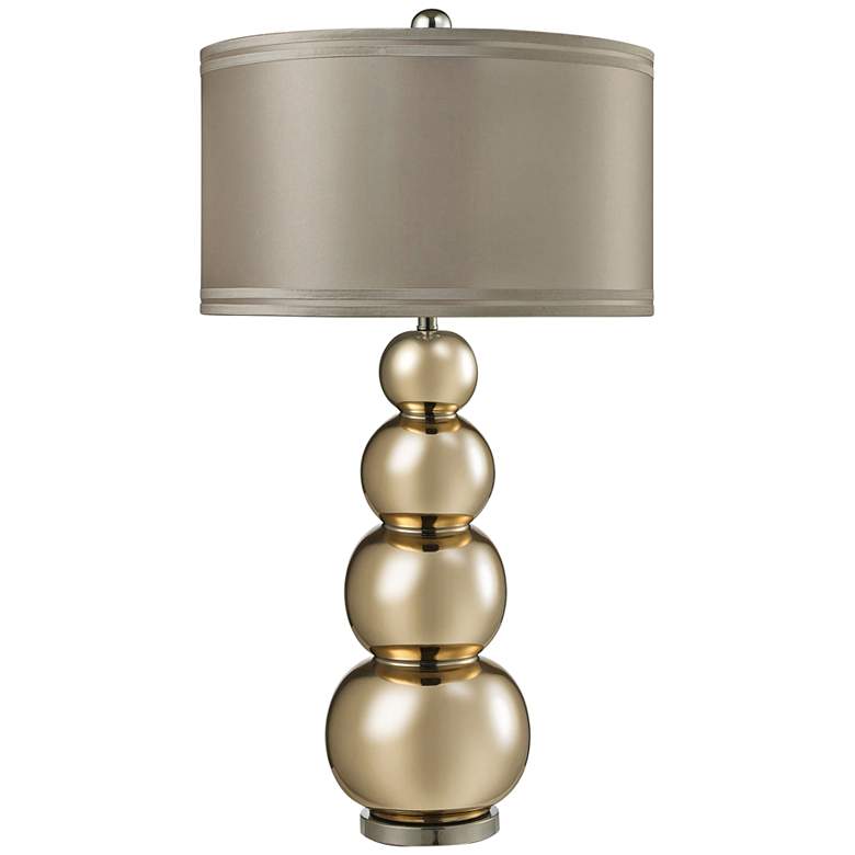 Image 1 Silva Stacked Gourd Gold Mercury Glass Table Lamp