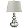 Silva Stacked Gourd Silver Mercury Glass Table Lamp