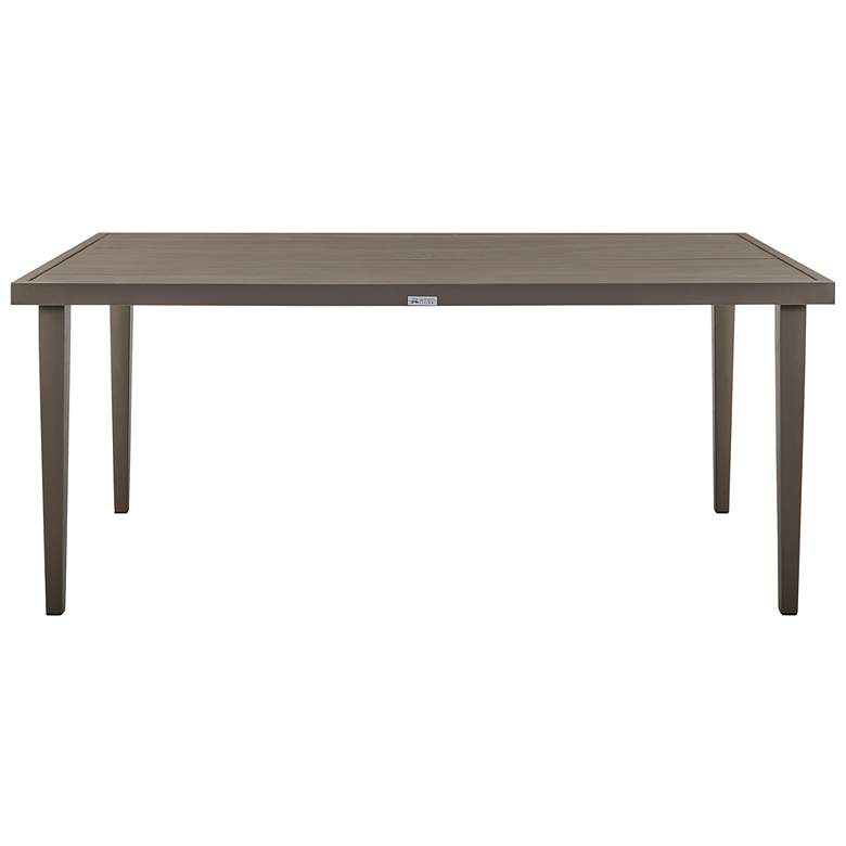 Image 1 Silvana Outdoor Aluminum Gray Rectangle Dining Table