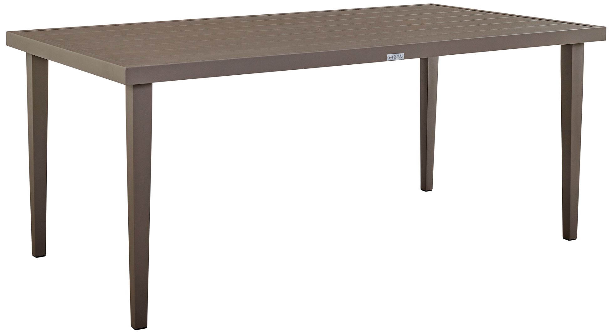 Image 4 Silvana Outdoor Aluminum Gray Rectangle Dining Table more views